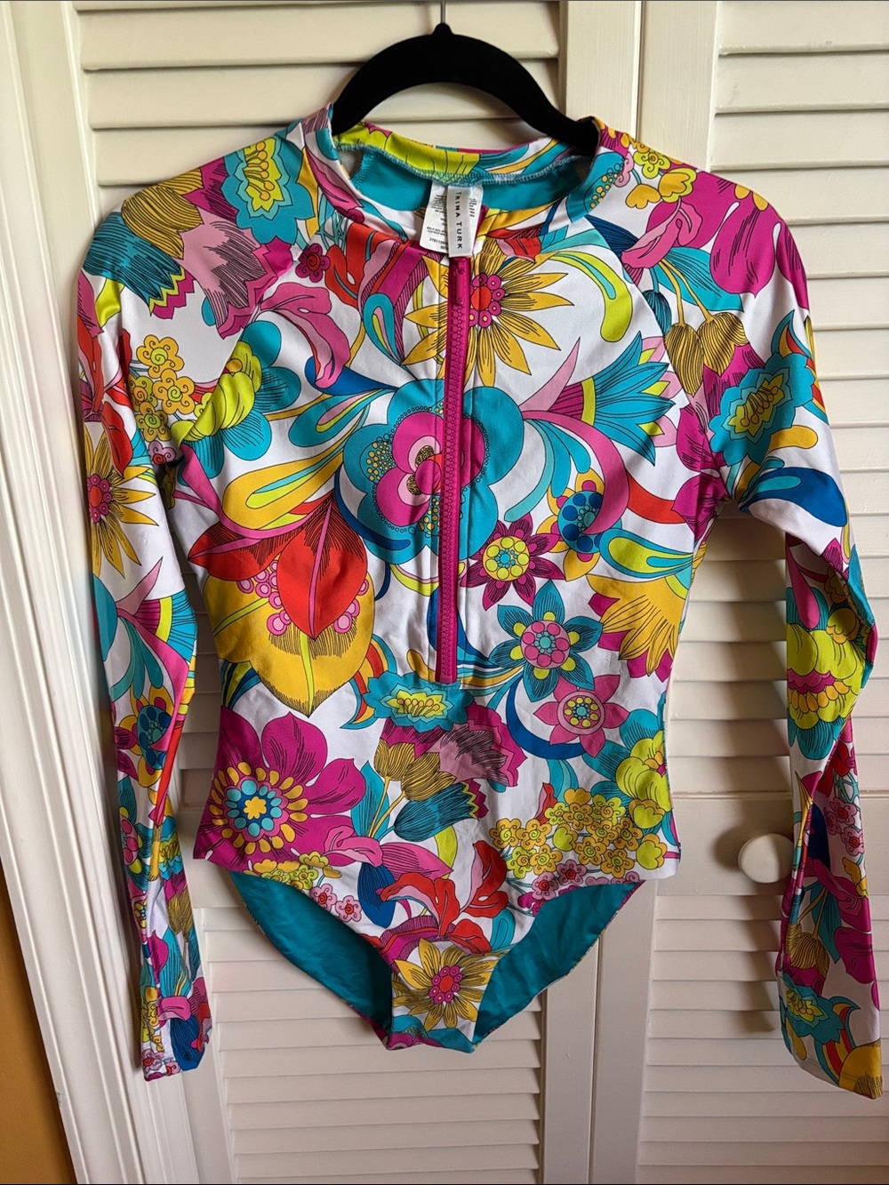 Trina Turk Multicolor Floral Long-Sleeve Rashguard